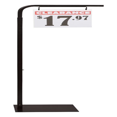 KINTER 52 in. H X 10 in. W X 14 in. L Black Sign Industrial Display Stand Aluminum 150214B-107414